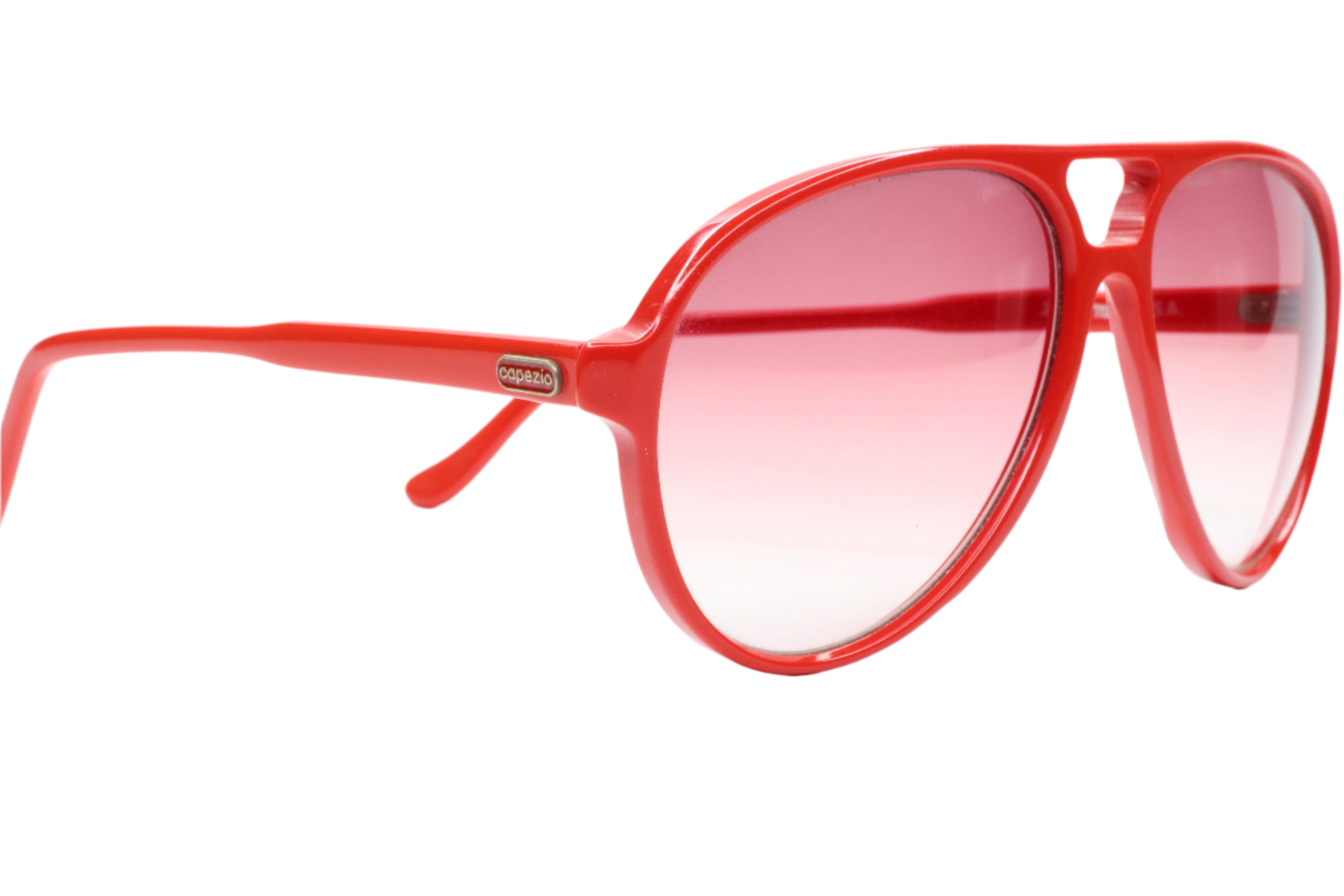 Vintage Jamie by Capezio Red Gradient Aviator Fashion Sunglasses