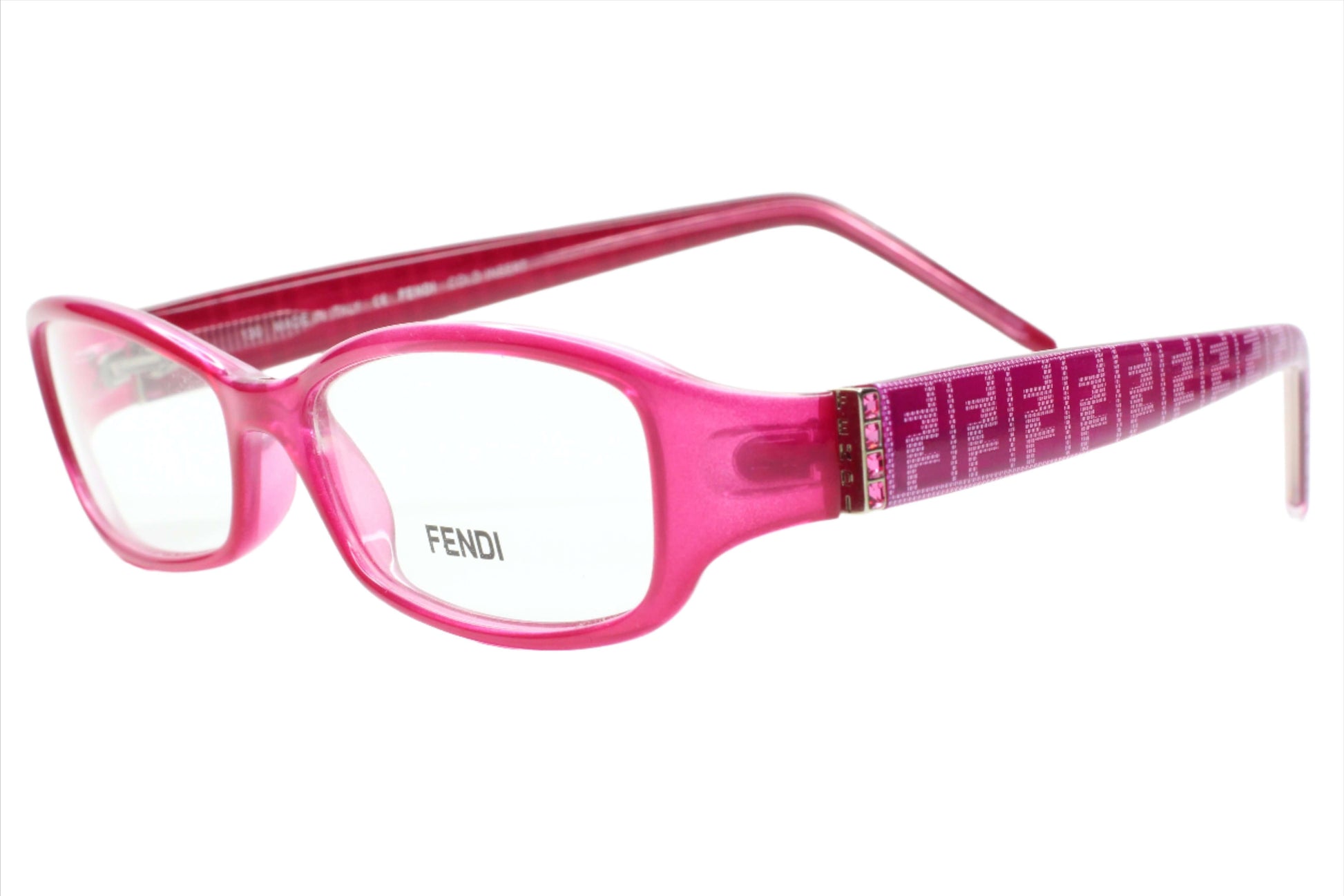 Fendi F838R 525 Fuchsia Pink Rectangle Italy Designer Eyeglasses Optical Frames ABC Optical Eyeglasses