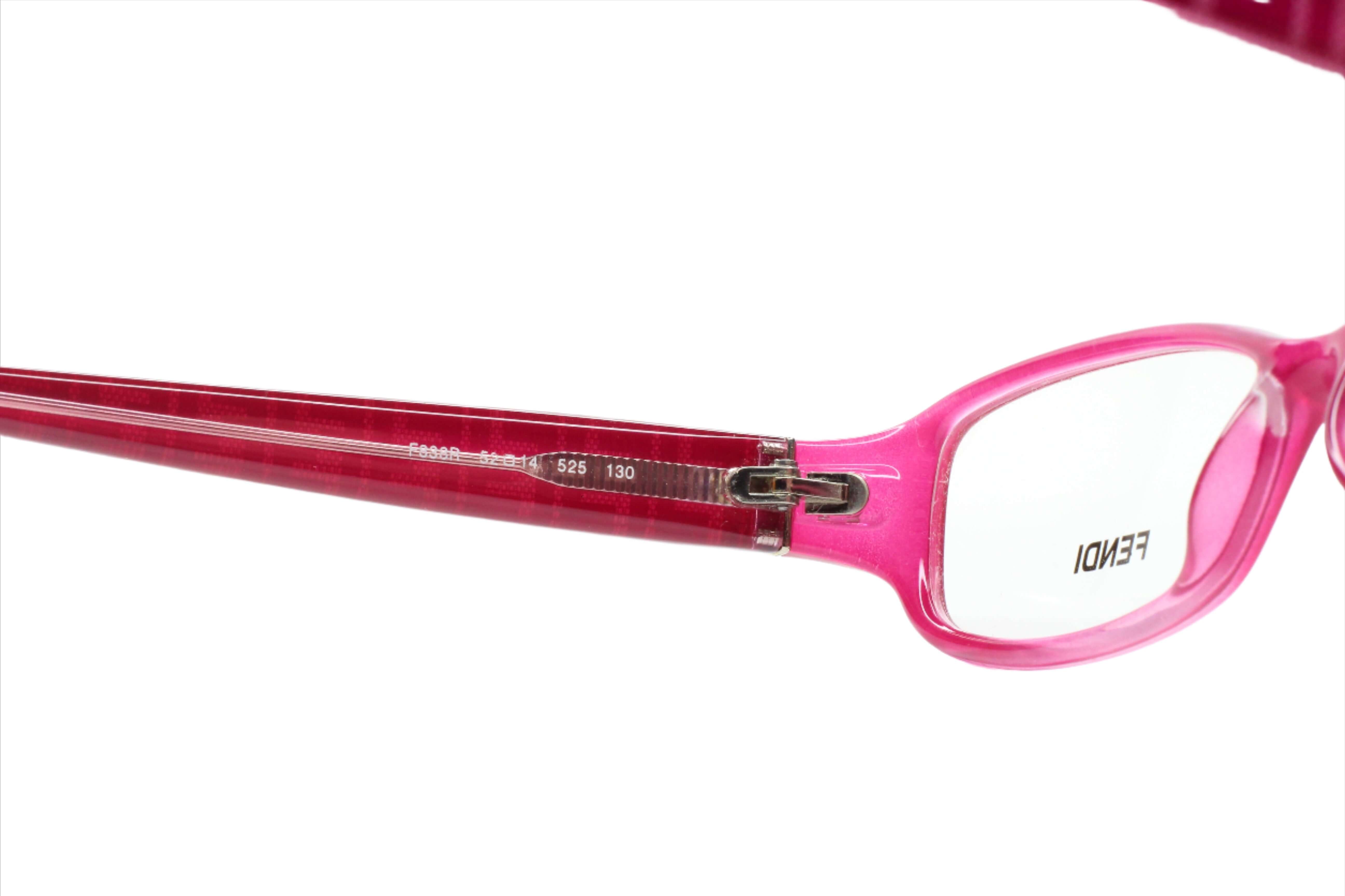 Fendi F838R 525 Fuchsia Pink Crystal Luxury Italy Eyeglasses