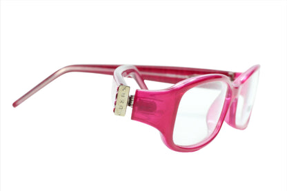 Fendi F838R 525 Fuchsia Pink Rectangle Italy Designer Eyeglasses Optical Frames ABC Optical Eyeglasses