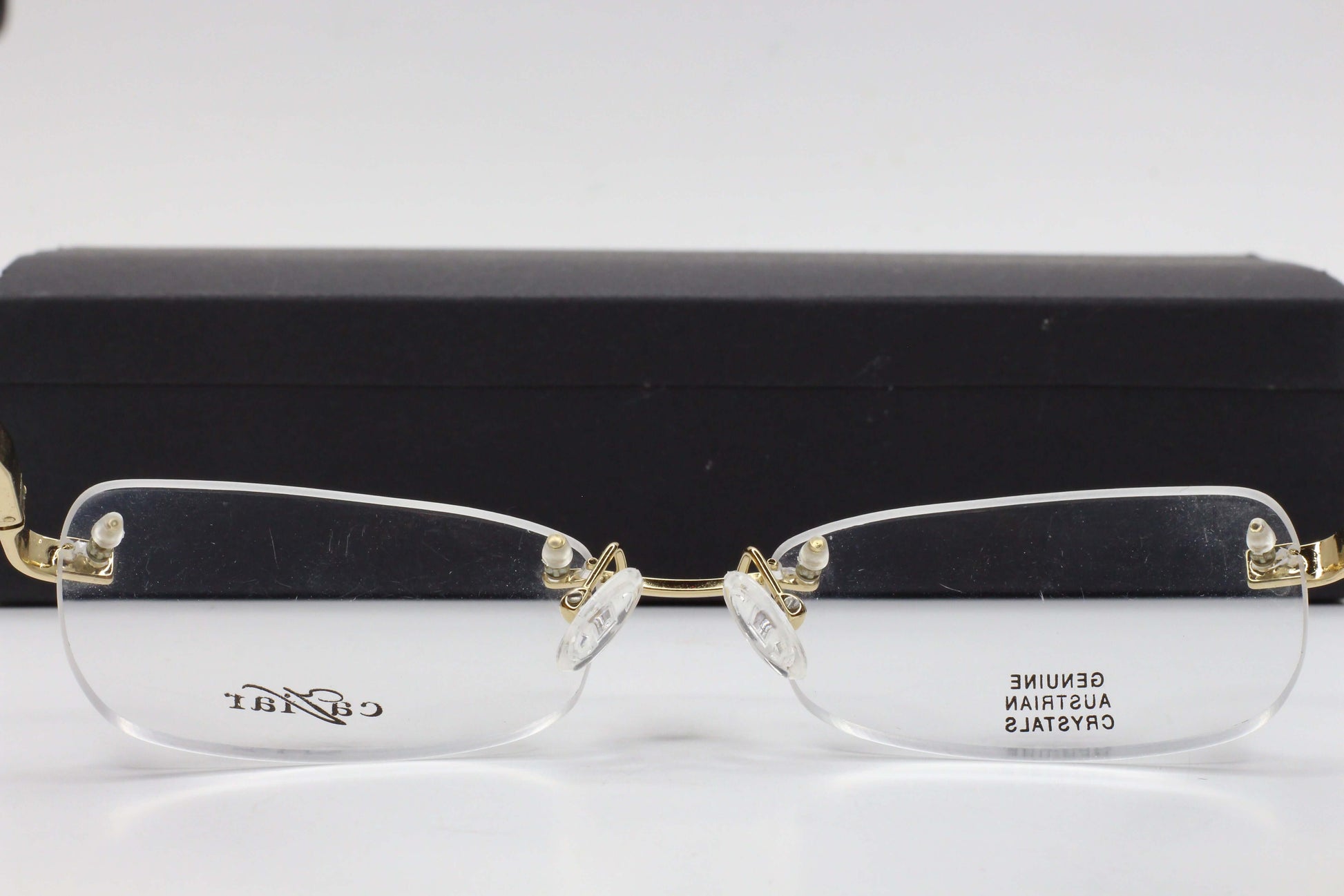 Caviar M2309 C21 Gold Austrian Crystals Rimless Luxury Eyeglasses Optical Frames ABC Optical Eyeglasses