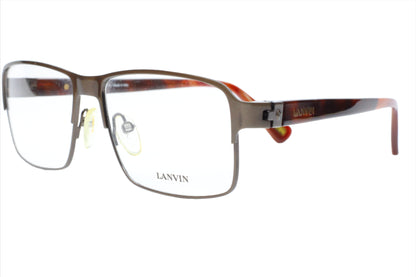 Lanvin VLN 011 COL.0K05 Gunmetal Brown Italy Designer Eyeglasses Optical Frames ABC Optical Eyeglasses