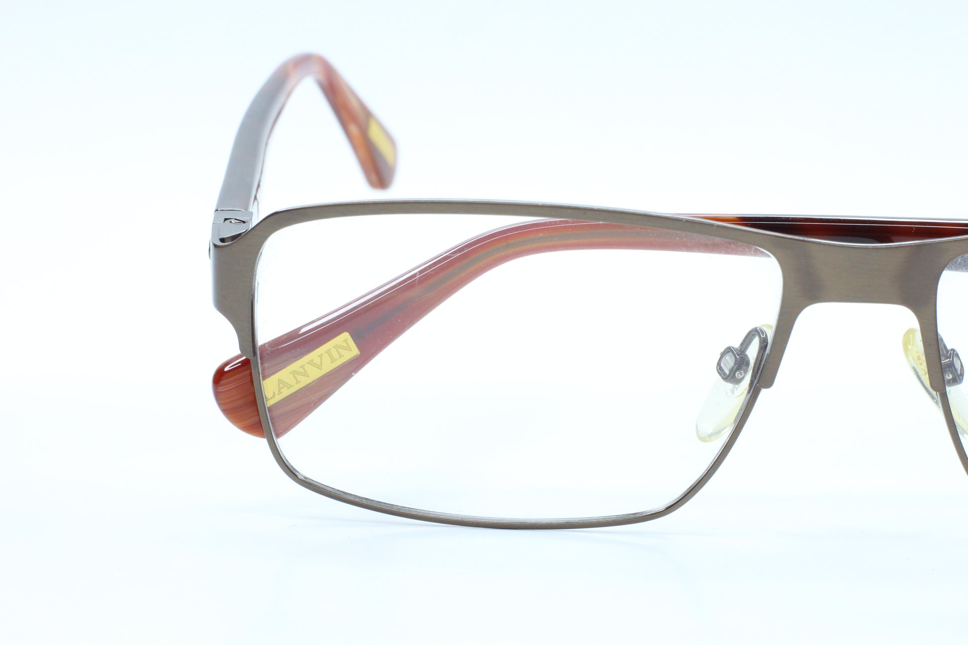 Lanvin VLN 011 COL.0K05 Gunmetal Brown Italy Designer Eyeglasses Optical Frames ABC Optical Eyeglasses