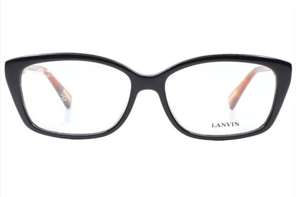 Lanvin VLN521 COL.6K2 Havana Dark Brown Italy Eyeglasses 52-18-140 Black Acetate Optical Frames ABC Optical Eyeglasses