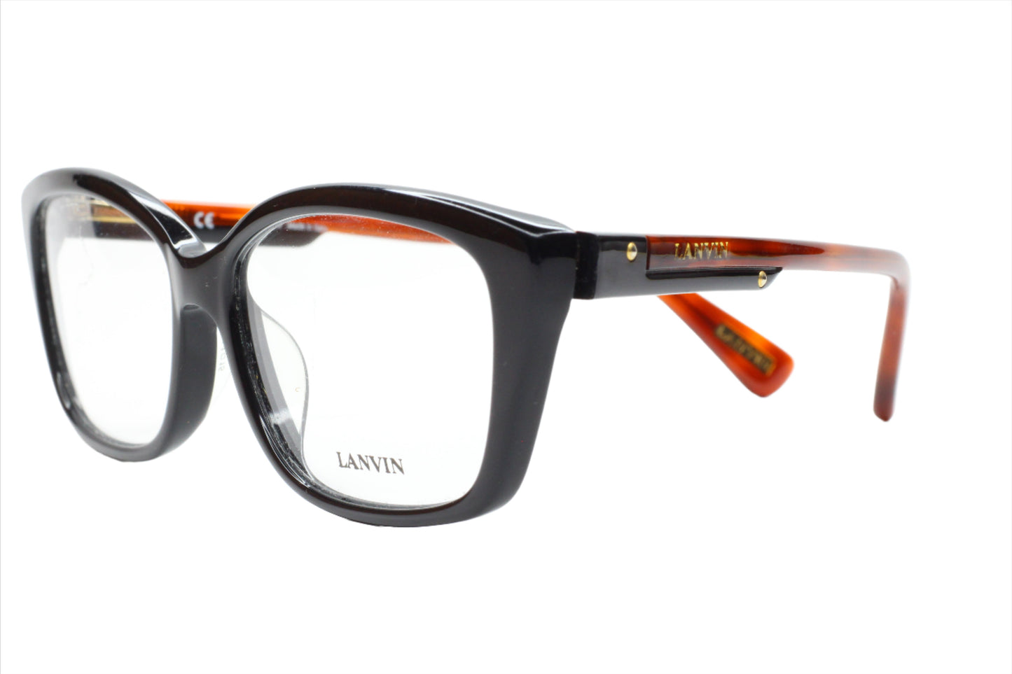 Lanvin VLN521 COL.6K2 Havana Dark Brown Italy Eyeglasses Optical Frames ABC Optical Eyeglasses