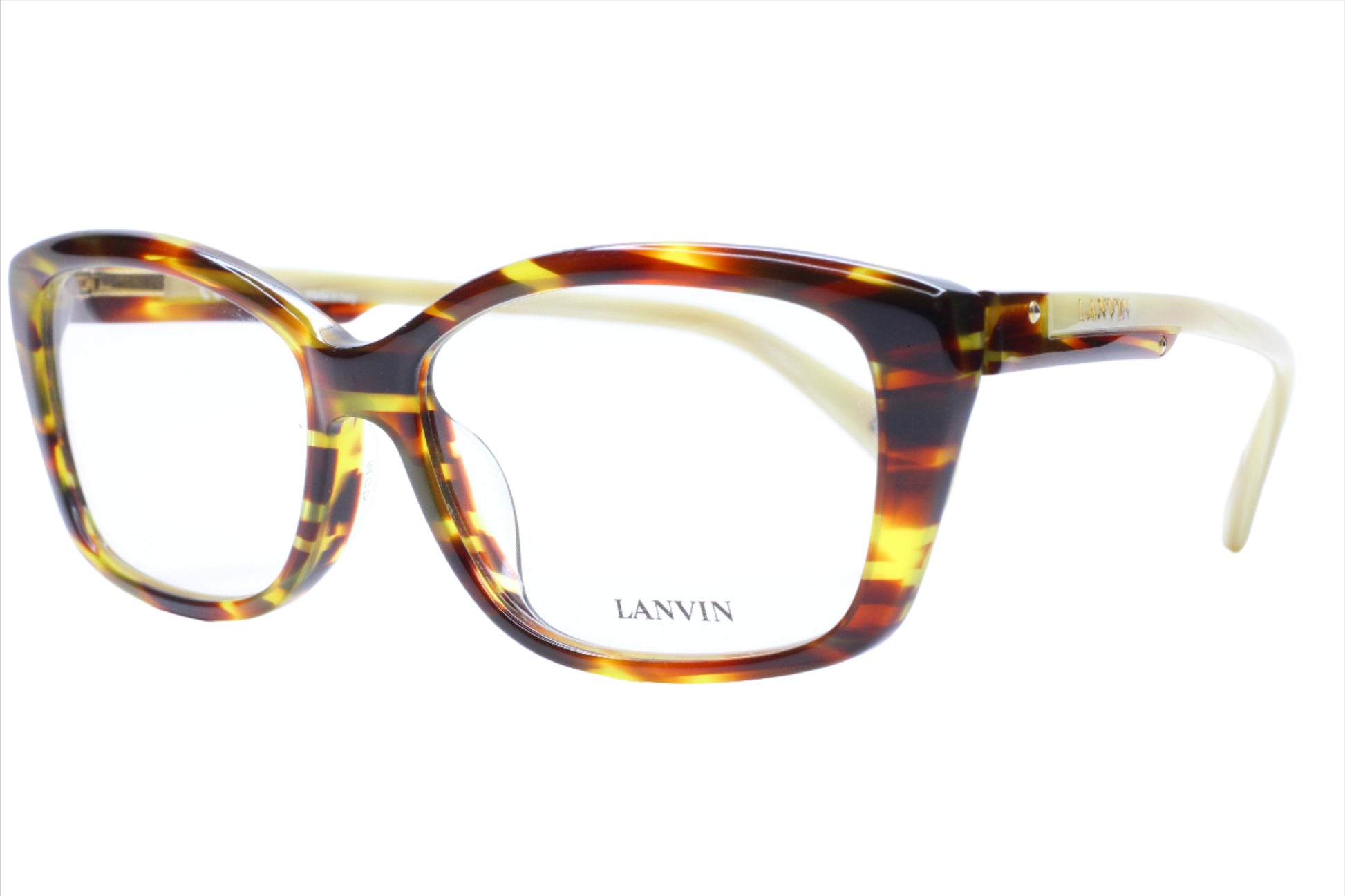 Lanvin VLN521 COL.6K2 Havana Dark Brown Italy Eyeglasses Optical Frames ABC Optical Eyeglasses