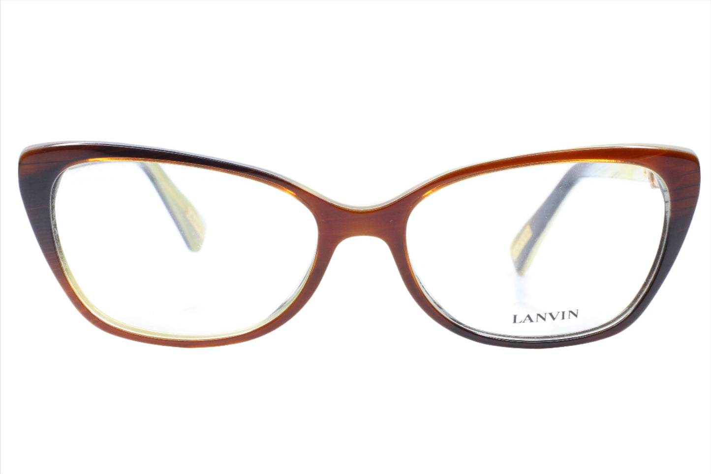 Lanvin Paris VLN523S 0ALH Light Brown Designer Italy Eyeglasses 53-16-140 Light Brown Acetate Optical Frames ABC Optical Eyeglasses