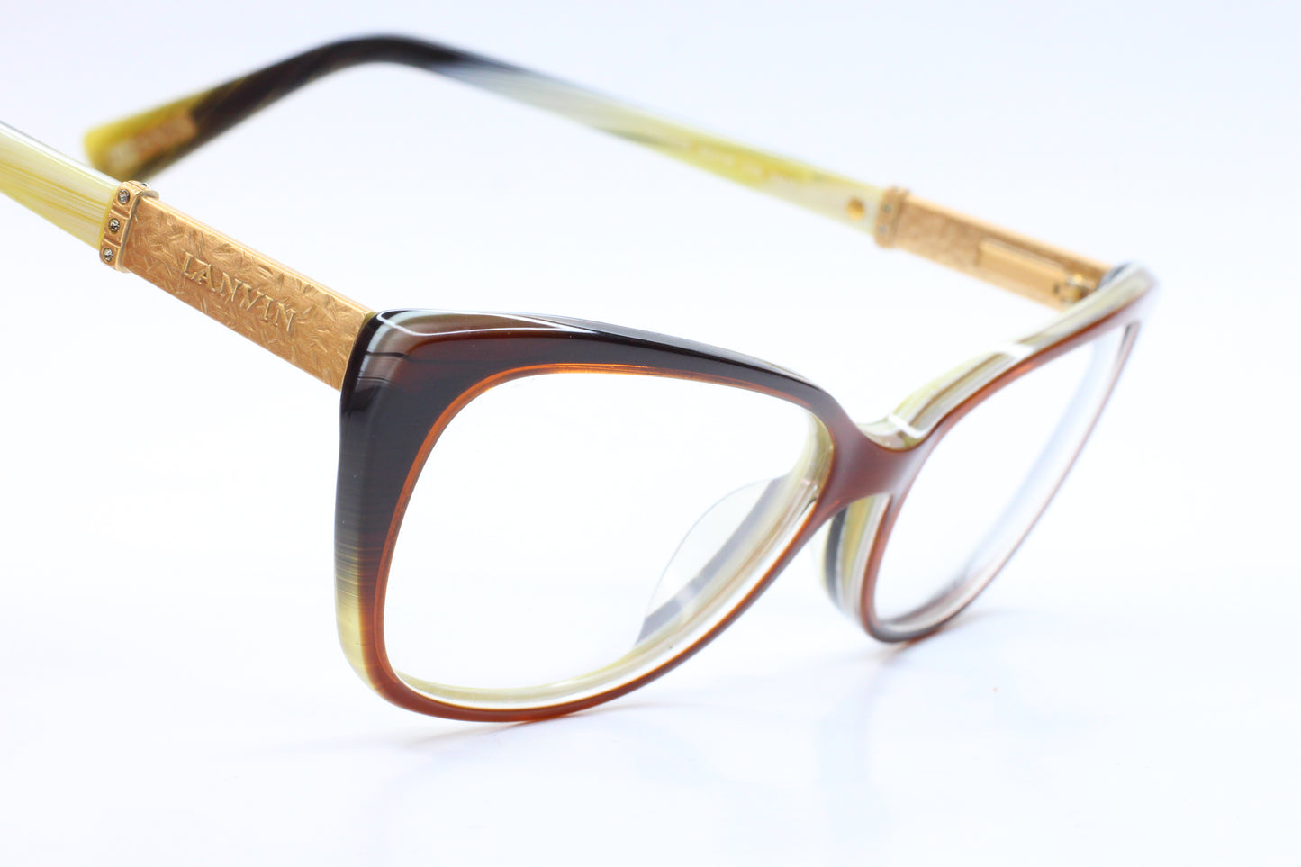 Lanvin Paris VLN523S 0ALH Light Brown Designer Italy Eyeglasses Optical Frames ABC Optical Eyeglasses