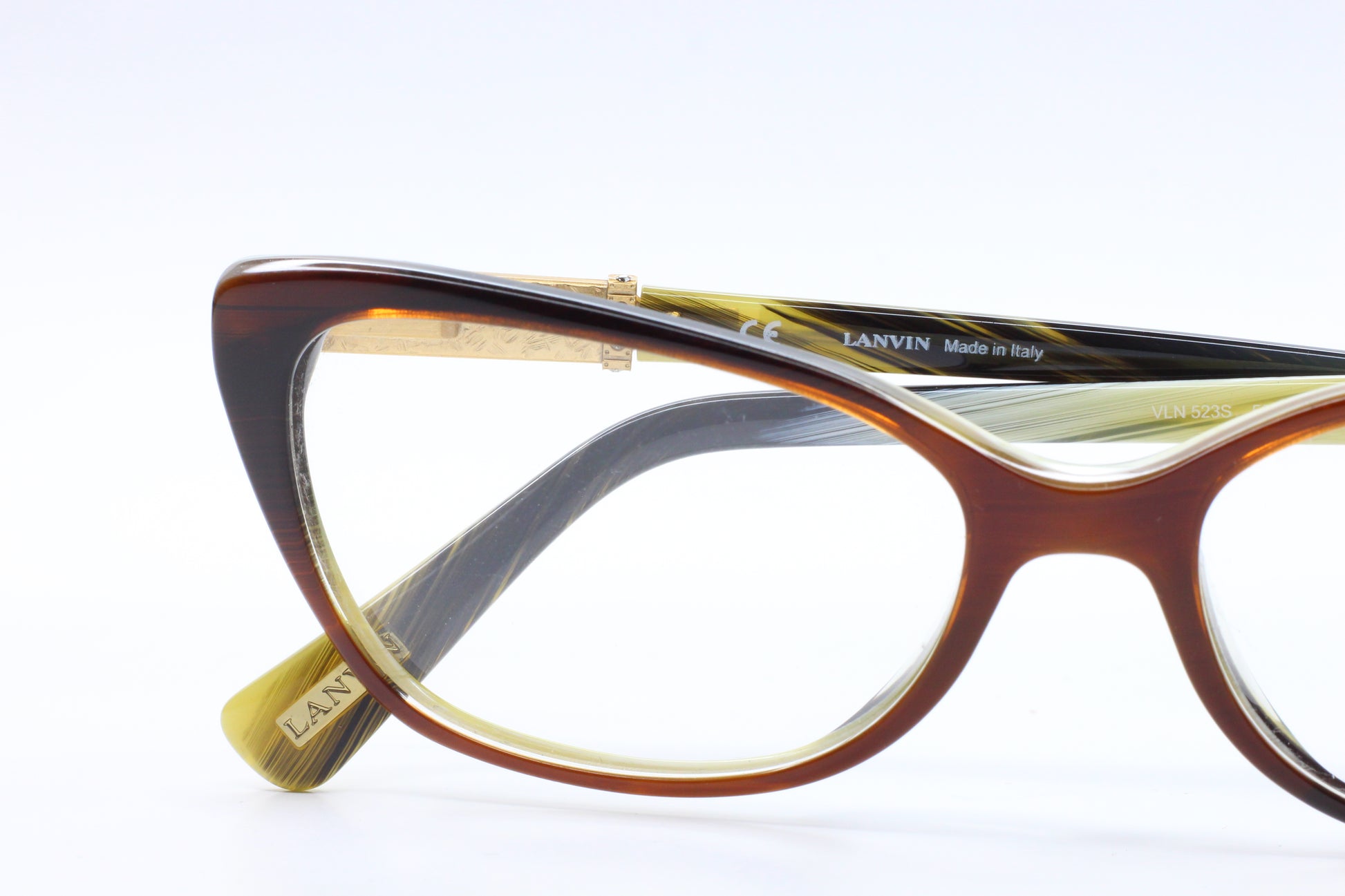 Lanvin Paris VLN523S 0ALH Light Brown Designer Italy Eyeglasses Optical Frames ABC Optical Eyeglasses