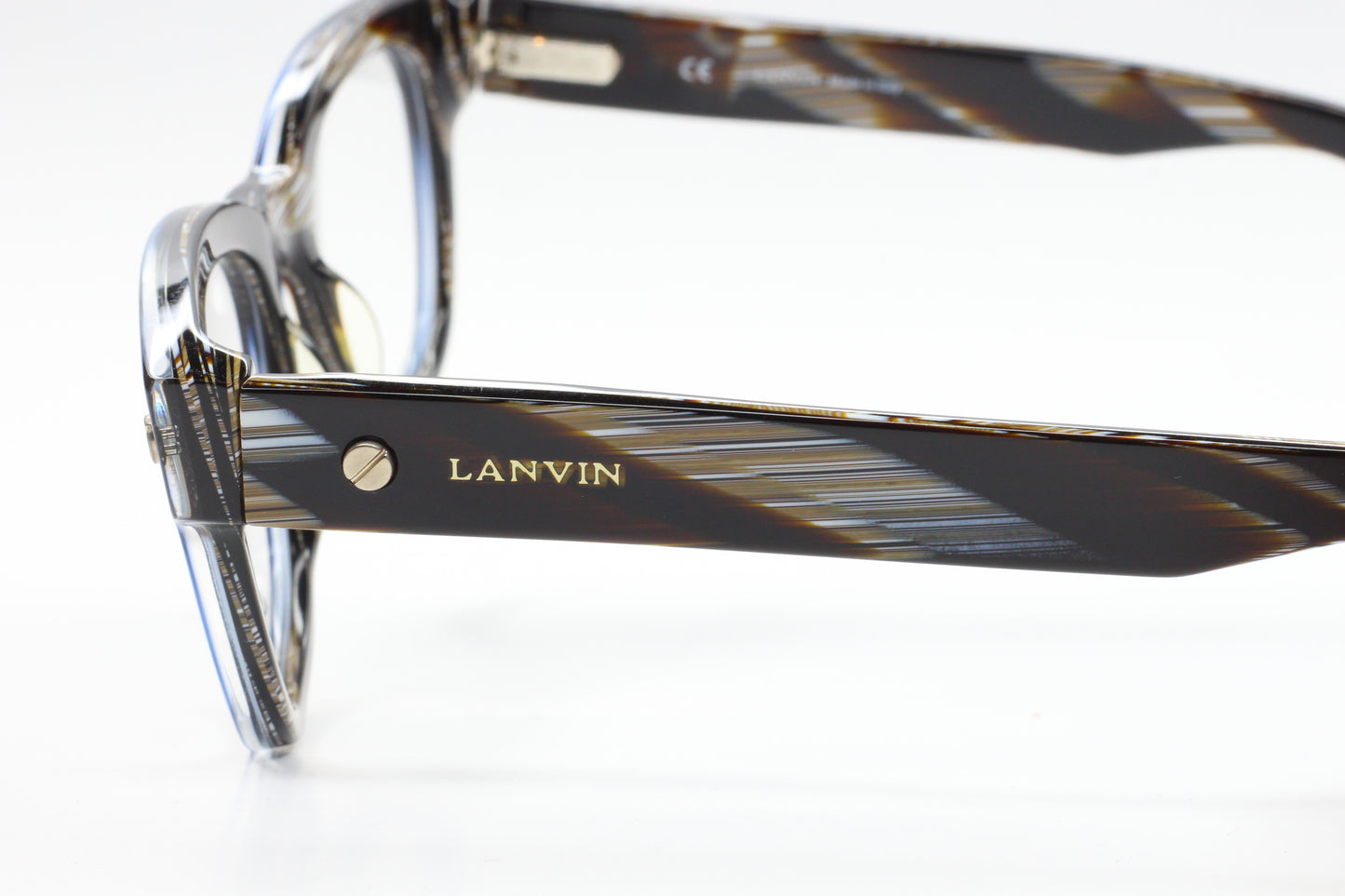 Lanvin VLN531 J49 Blue Brown Horn Designer Italy Eyeglasses Optical Frames ABC Optical Eyeglasses