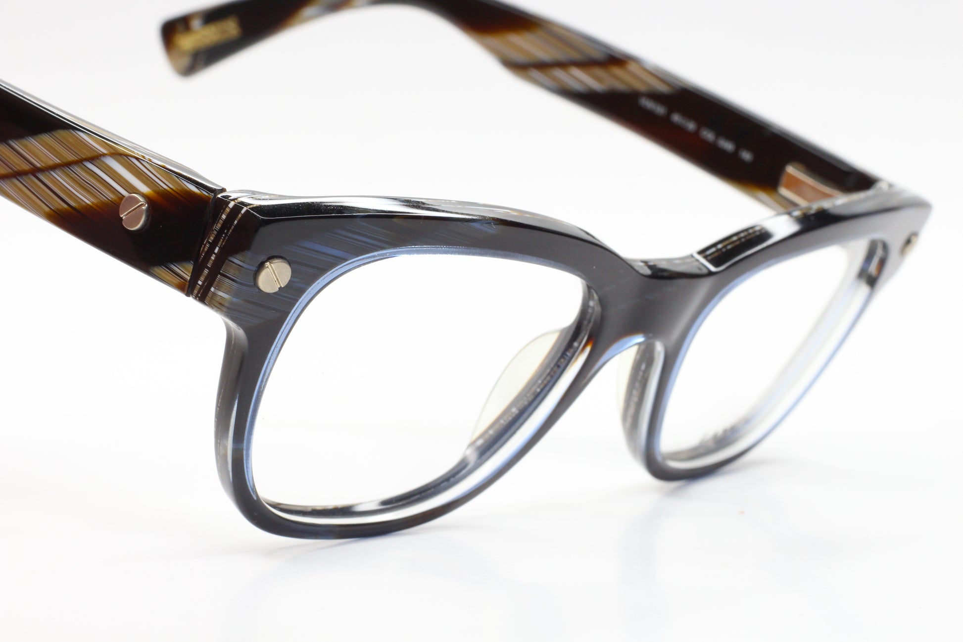 Lanvin VLN531 J49 Blue Brown Horn Designer Italy Eyeglasses Optical Frames ABC Optical Eyeglasses