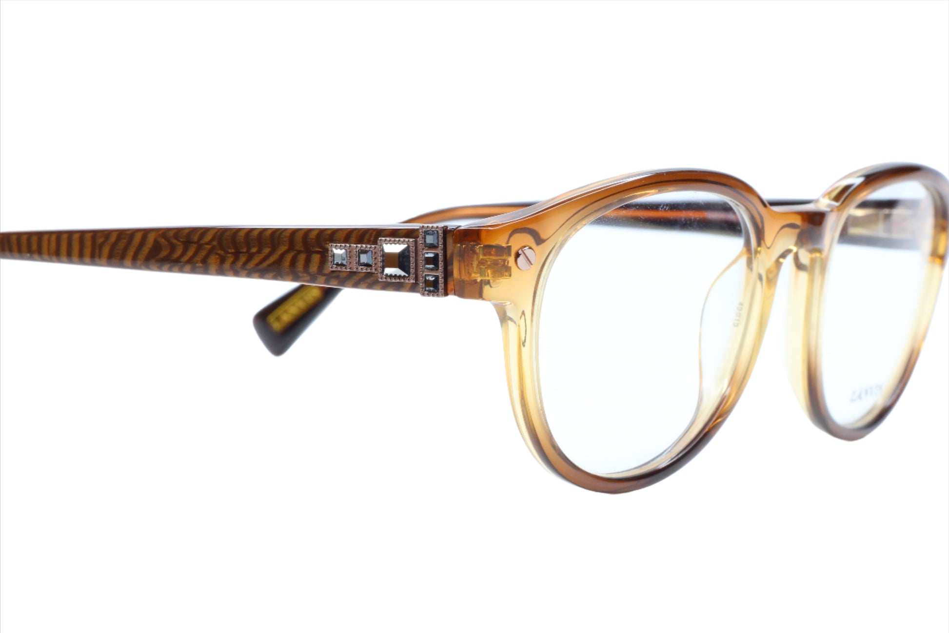 Lanvin VLN519S 0D83 Crystal Brown Acetate Designer Italy Eyeglasses Optical Frames ABC Optical Eyeglasses