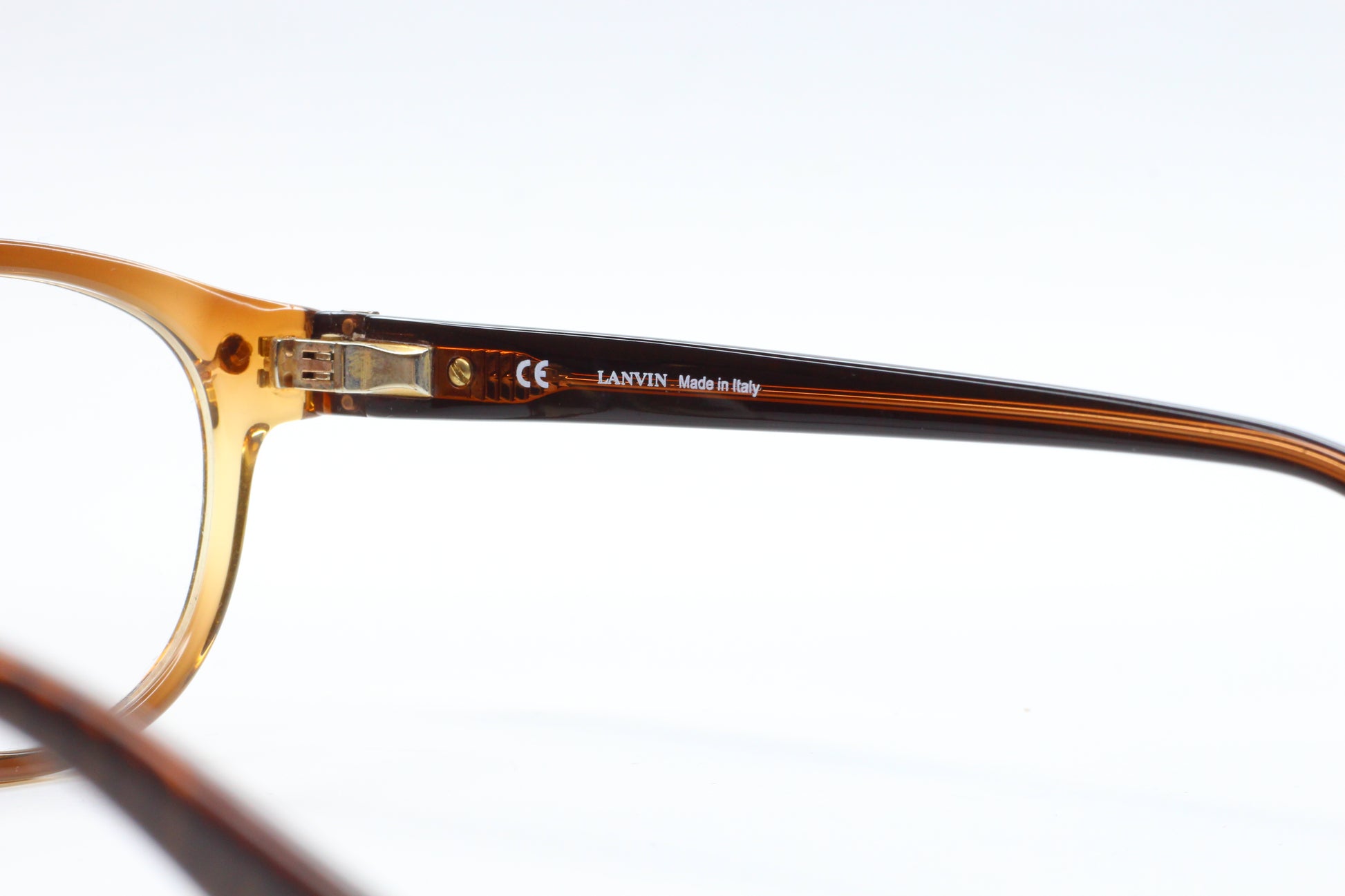 Lanvin VLN519S 0D83 Crystal Brown Acetate Designer Italy Eyeglasses Optical Frames ABC Optical Eyeglasses