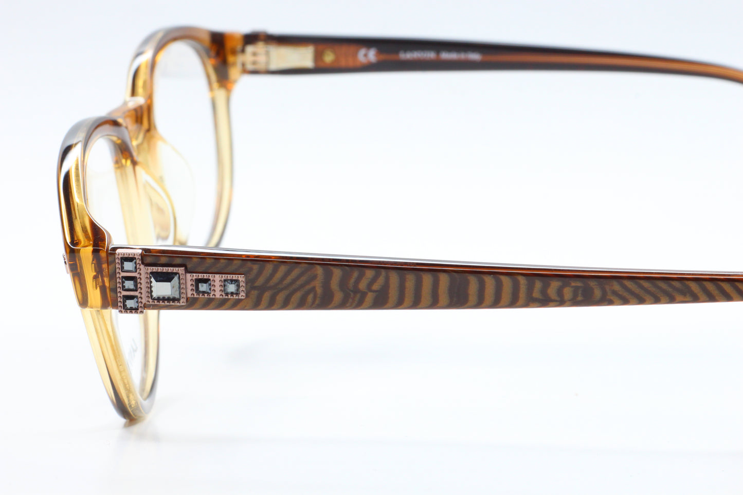 Lanvin VLN519S 0D83 Crystal Brown Acetate Designer Italy Eyeglasses Optical Frames ABC Optical Eyeglasses