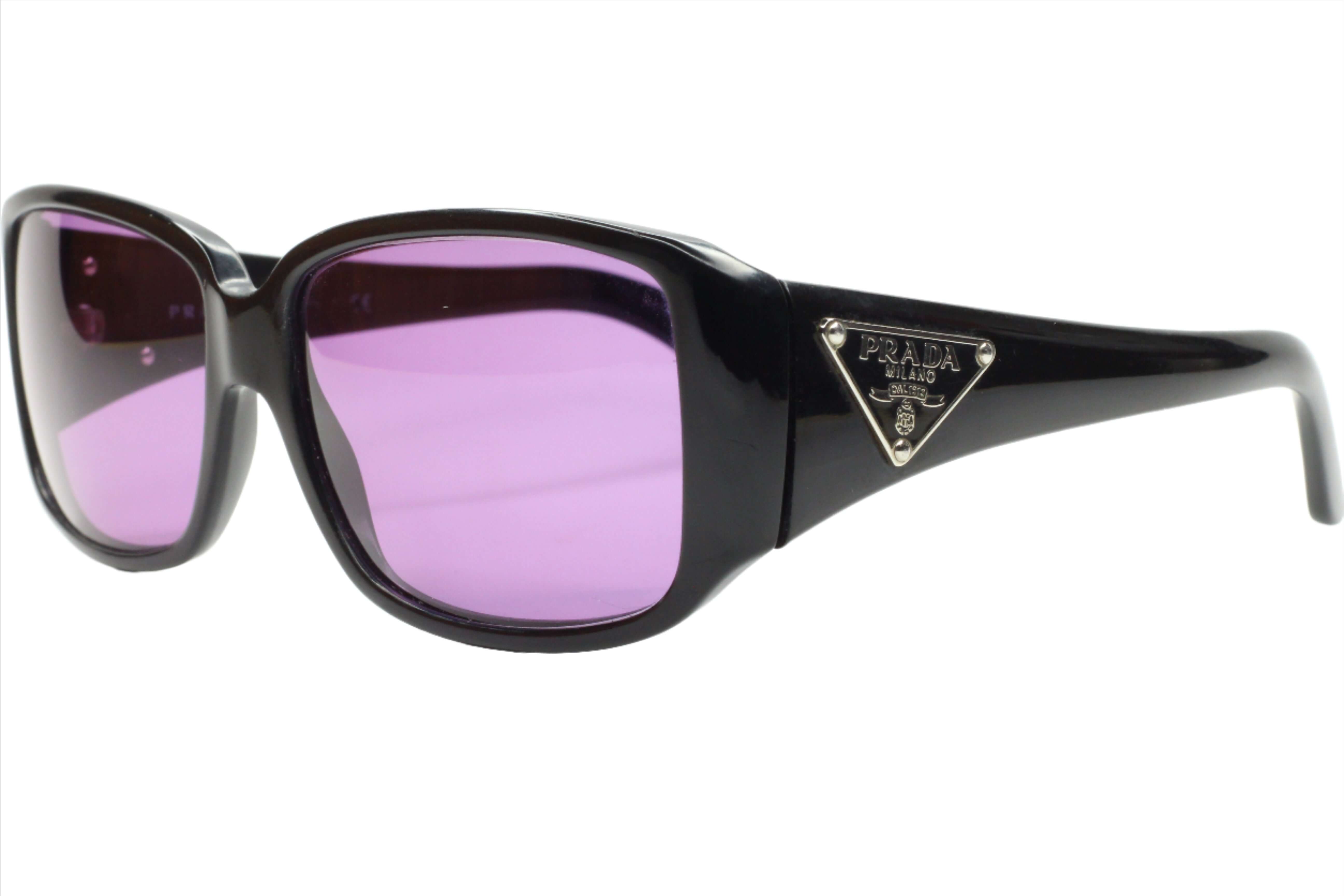 Prada Spr 16L 1AB 1A1 Black Tinted Purple Designer Sunglasses Wo