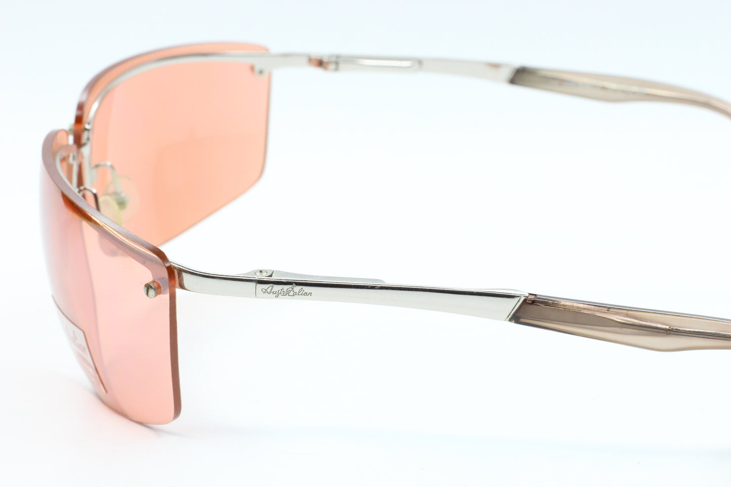 Australian AU401-3 Silver Rimless Gradient Brown Italy Sunglasses