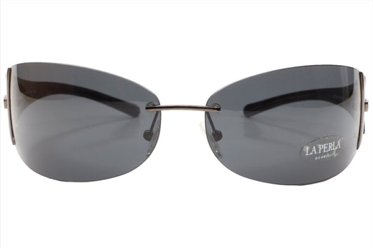 La Perla SPE652M COL.568 Gray Wood Grain Rimless Sunglasses