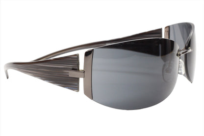 La Perla SPE652M COL.568 Gray Wood Grain Rimless Sunglasses