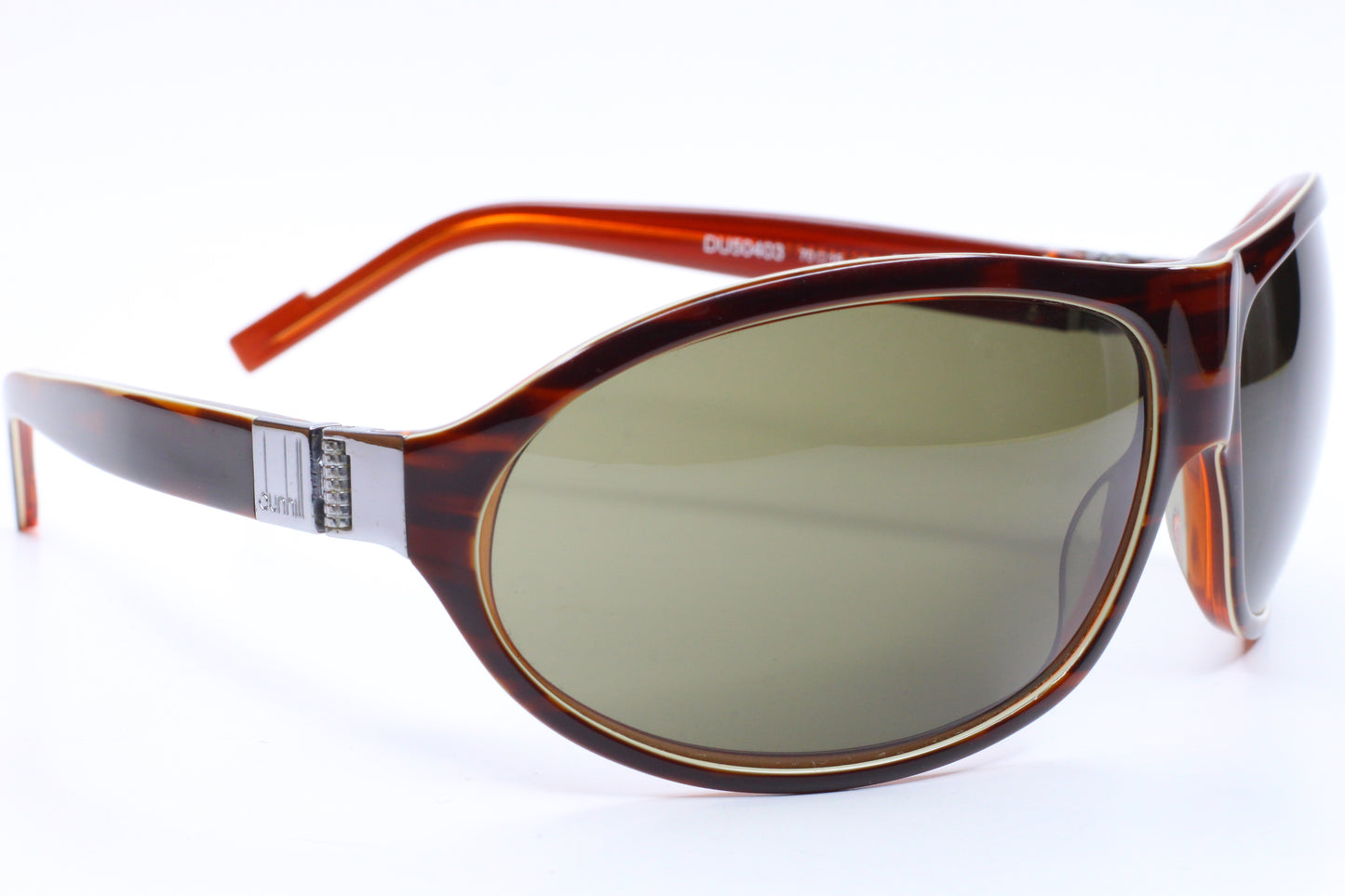 Dunhill DU50403 Havana Tortoise Wrap Designer Italy Sunglasses