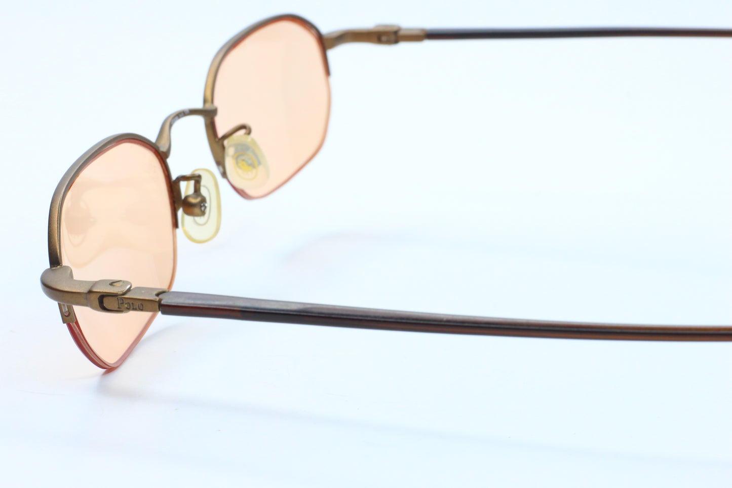 Polo Ralph Lauren 392 W5N Brown Semi Rimless Italy Designer Sunglasses