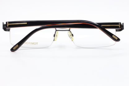 Tom Ford TF5112 002 Black Groove Brown Luxury Italy Eyeglasses Optical Frames ABC Optical Eyeglasses