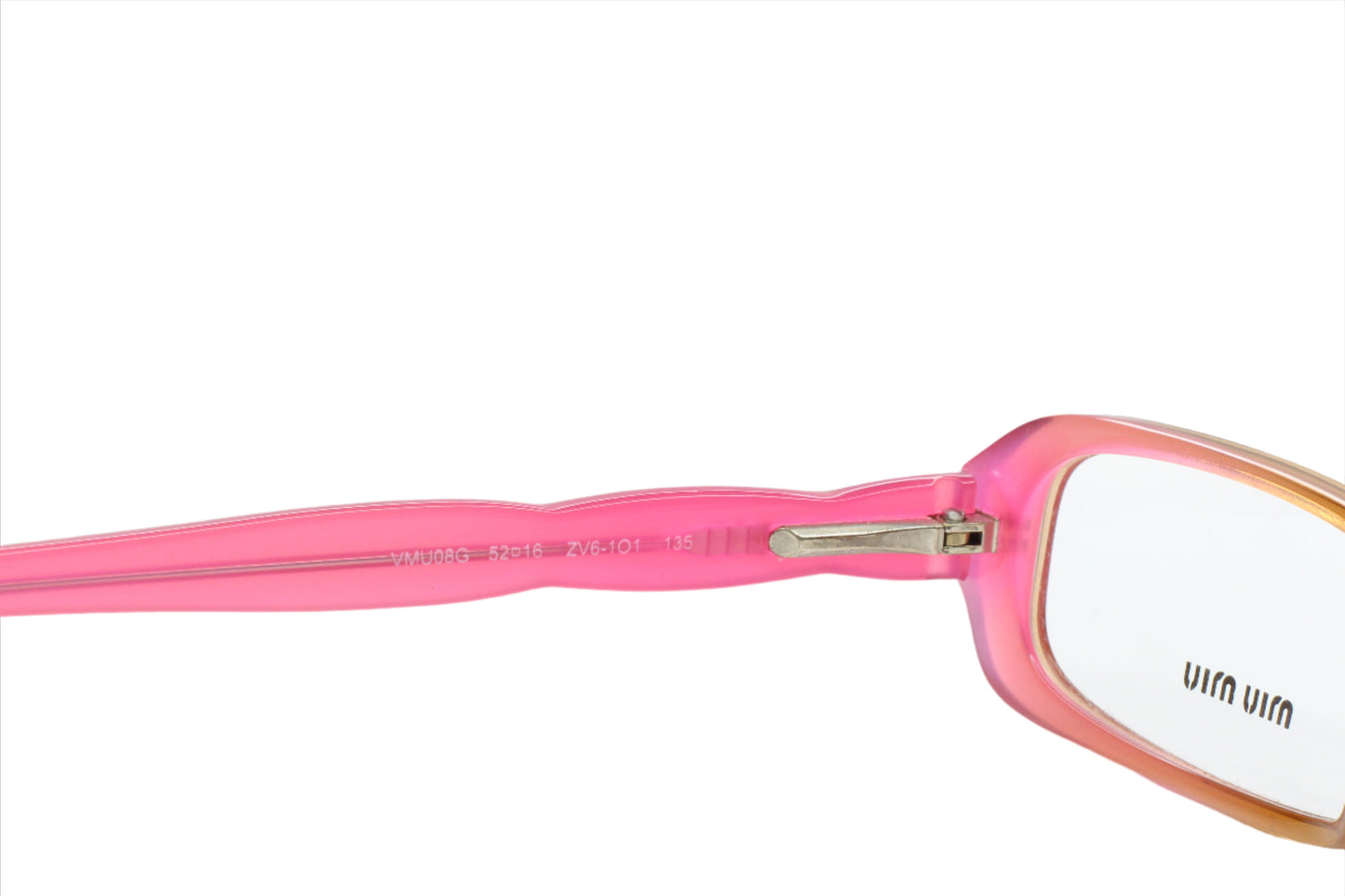 Miu Miu VMU08G Pink Shade Brown Acetate Designer Eyeglasses Frames 52-16-135MM Optical Frames ABC Optical Eyeglasses