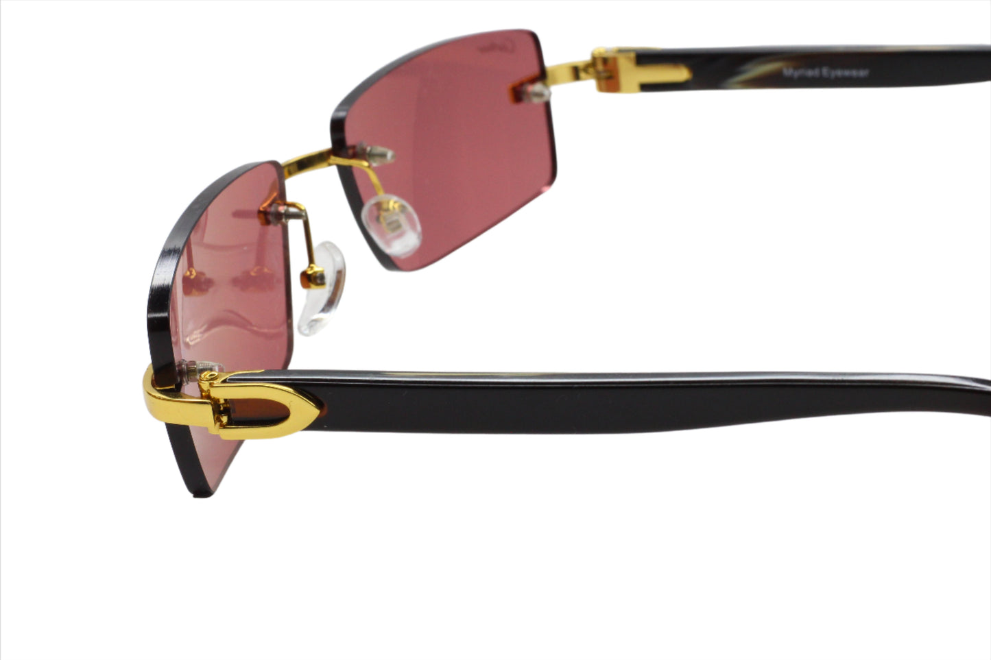 Myriad Eyewear ME00516 Gold & Black Swirl Design Luxury Sunglasses