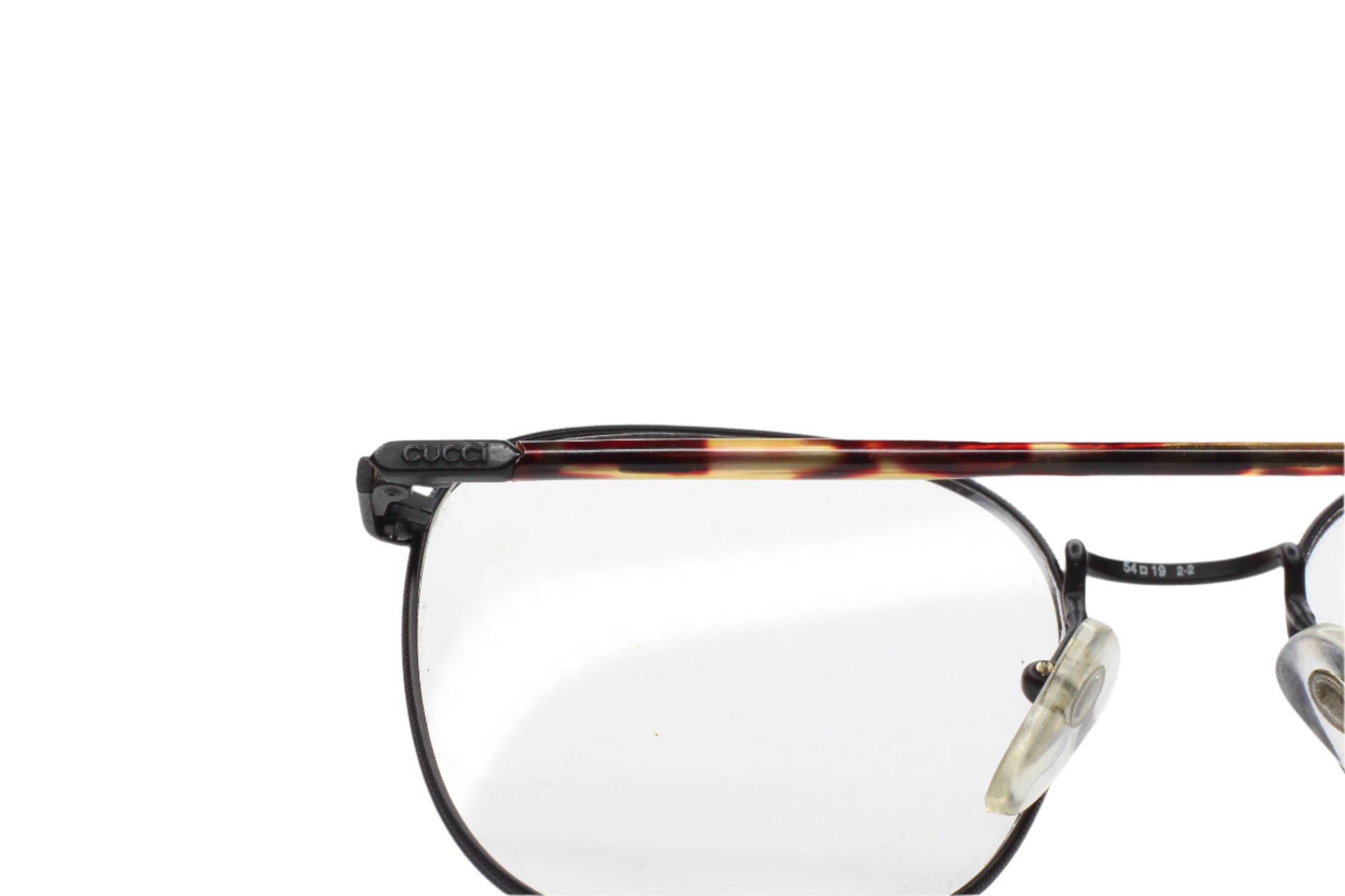 Vintage GUCCI GG1314 M52 Black Tortoise Italy Designer Eyeglasses Optical Frames ABC Optical Eyeglasses