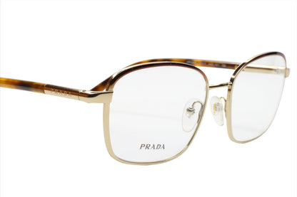 Prada VPR 64M AAX-1O1 Black Gold Wire Rim Designer Italy Eyeglasses Optical Frames ABC Optical Eyeglasses