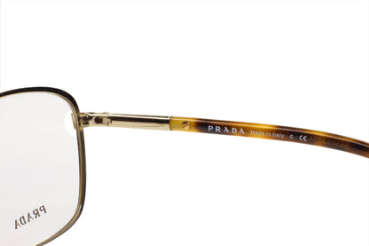 Prada VPR 64M AAX-1O1 Black Gold Wire Rim Designer Italy Eyeglasses Optical Frames ABC Optical Eyeglasses