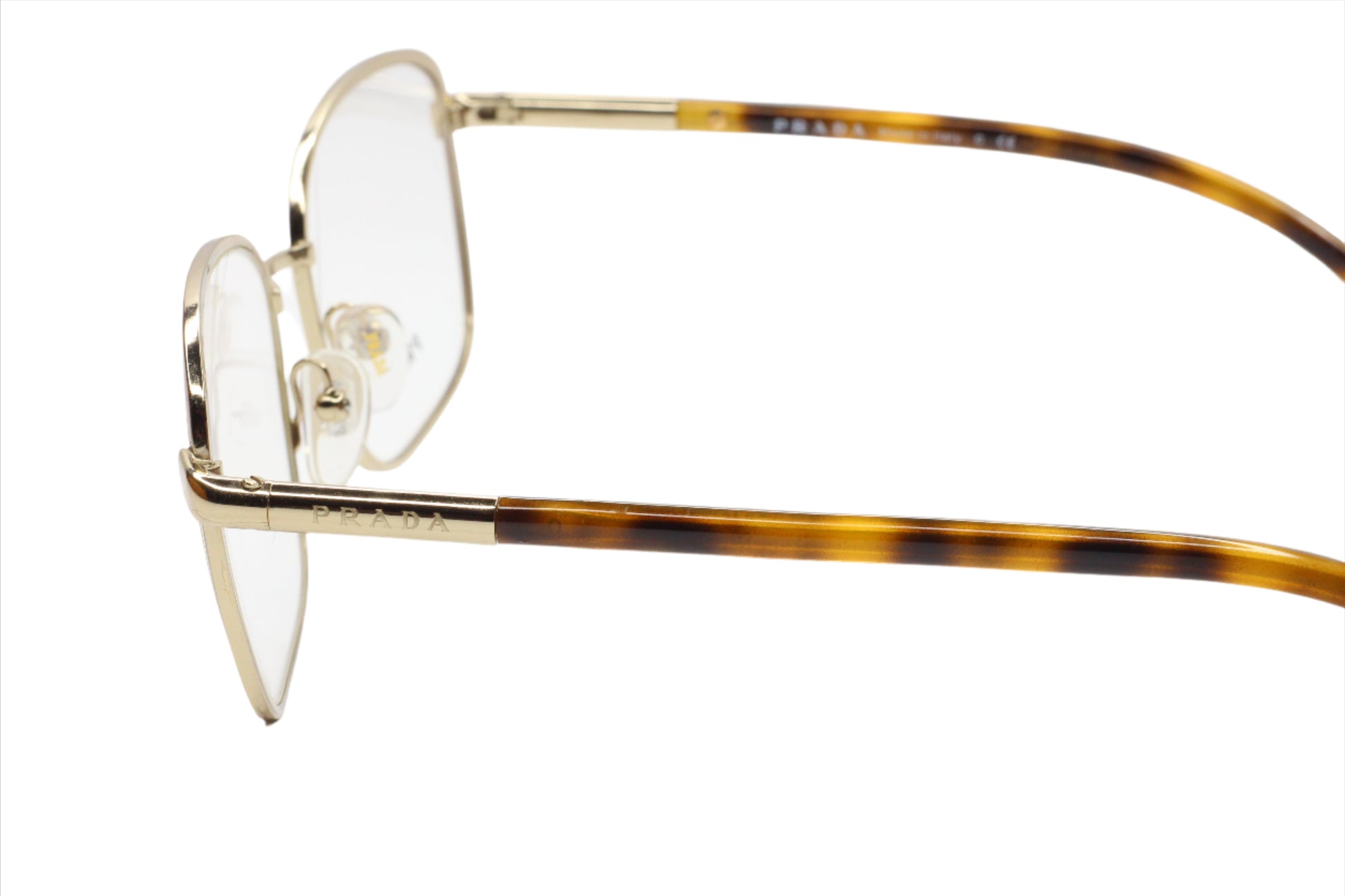 Prada VPR 64M AAX-1O1 Black Gold Wire Rim Designer Italy Eyeglasses Optical Frames ABC Optical Eyeglasses