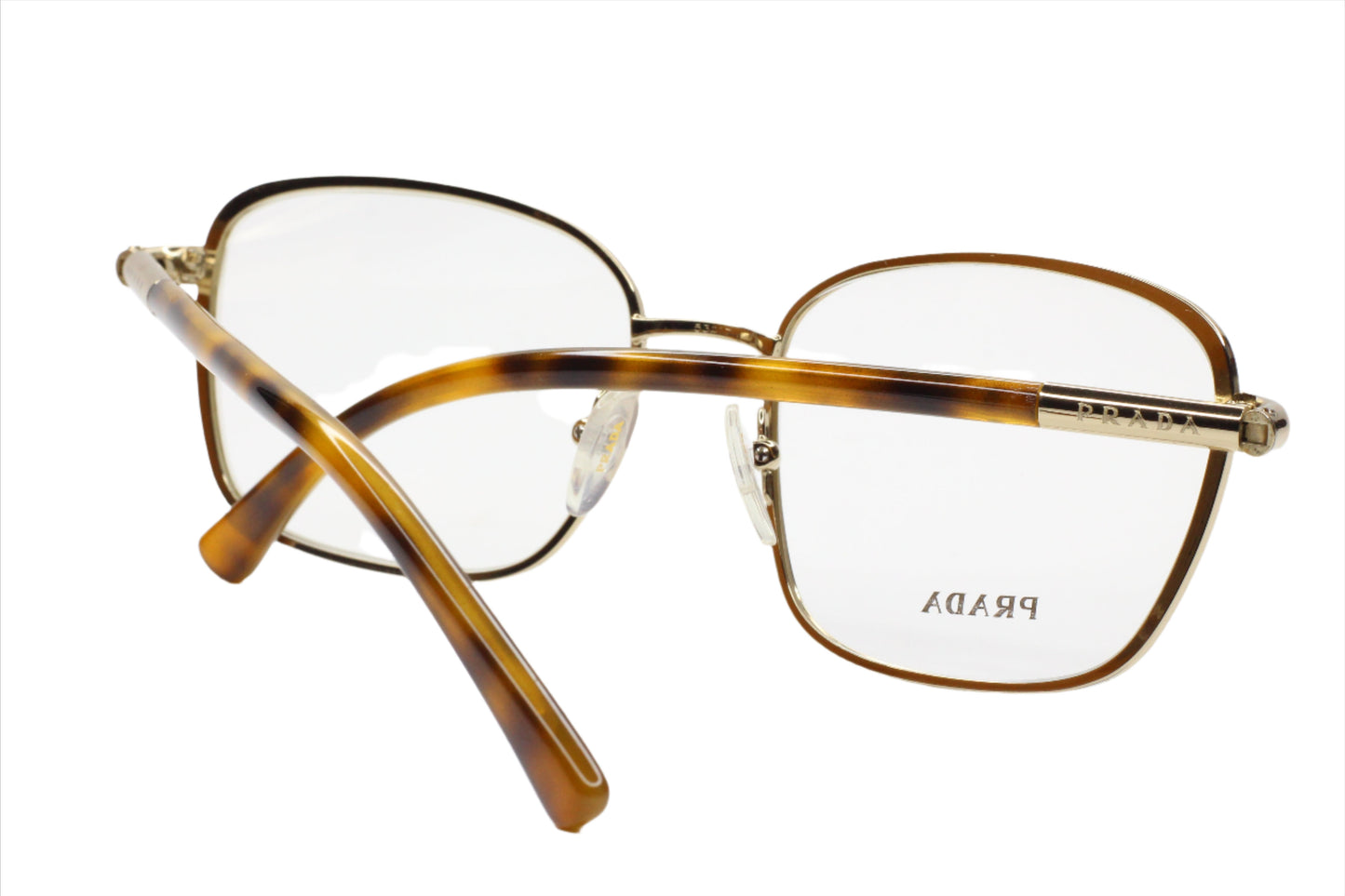 Prada VPR 64M AAX-1O1 Black Gold Wire Rim Designer Italy Eyeglasses Optical Frames ABC Optical Eyeglasses