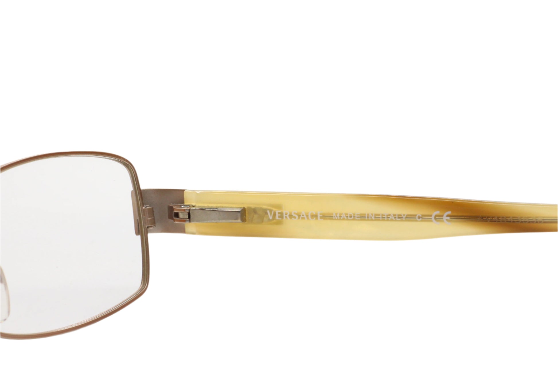 Versace VE1178 1259 Pale Gold Full Rim Designer Italy Eyeglasses Optical Frames ABC Optical Eyeglasses