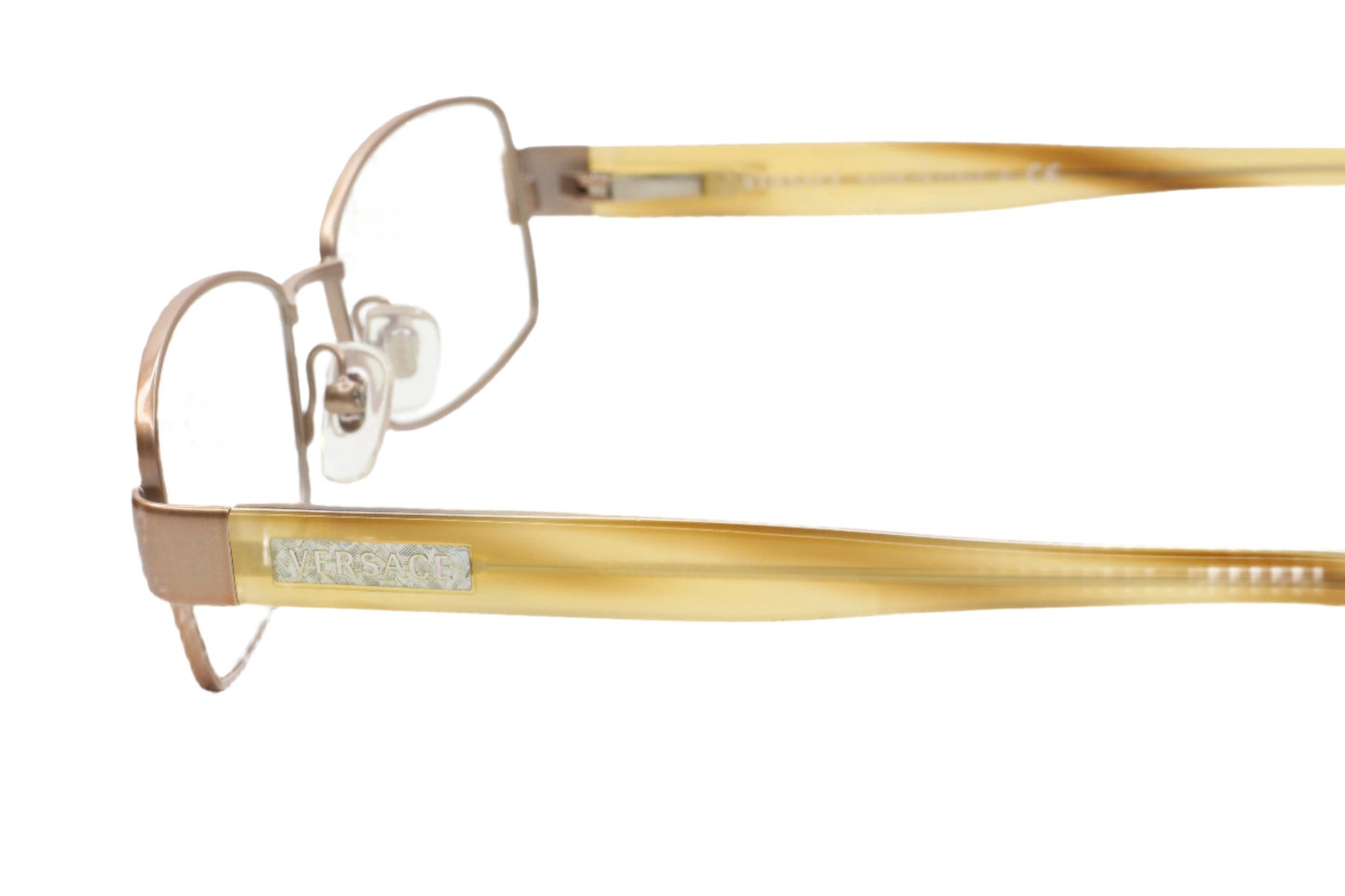 Versace VE1178 1259 Pale Gold Full Rim Designer Italy Eyeglasses Optical Frames ABC Optical Eyeglasses