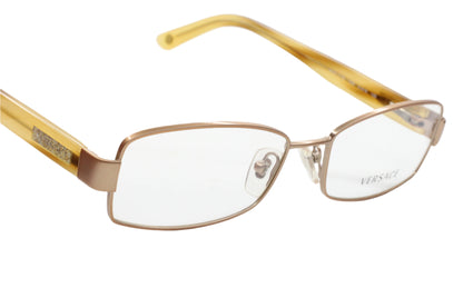 Versace VE1178 1259 Pale Gold Full Rim Designer Italy Eyeglasses Optical Frames ABC Optical Eyeglasses