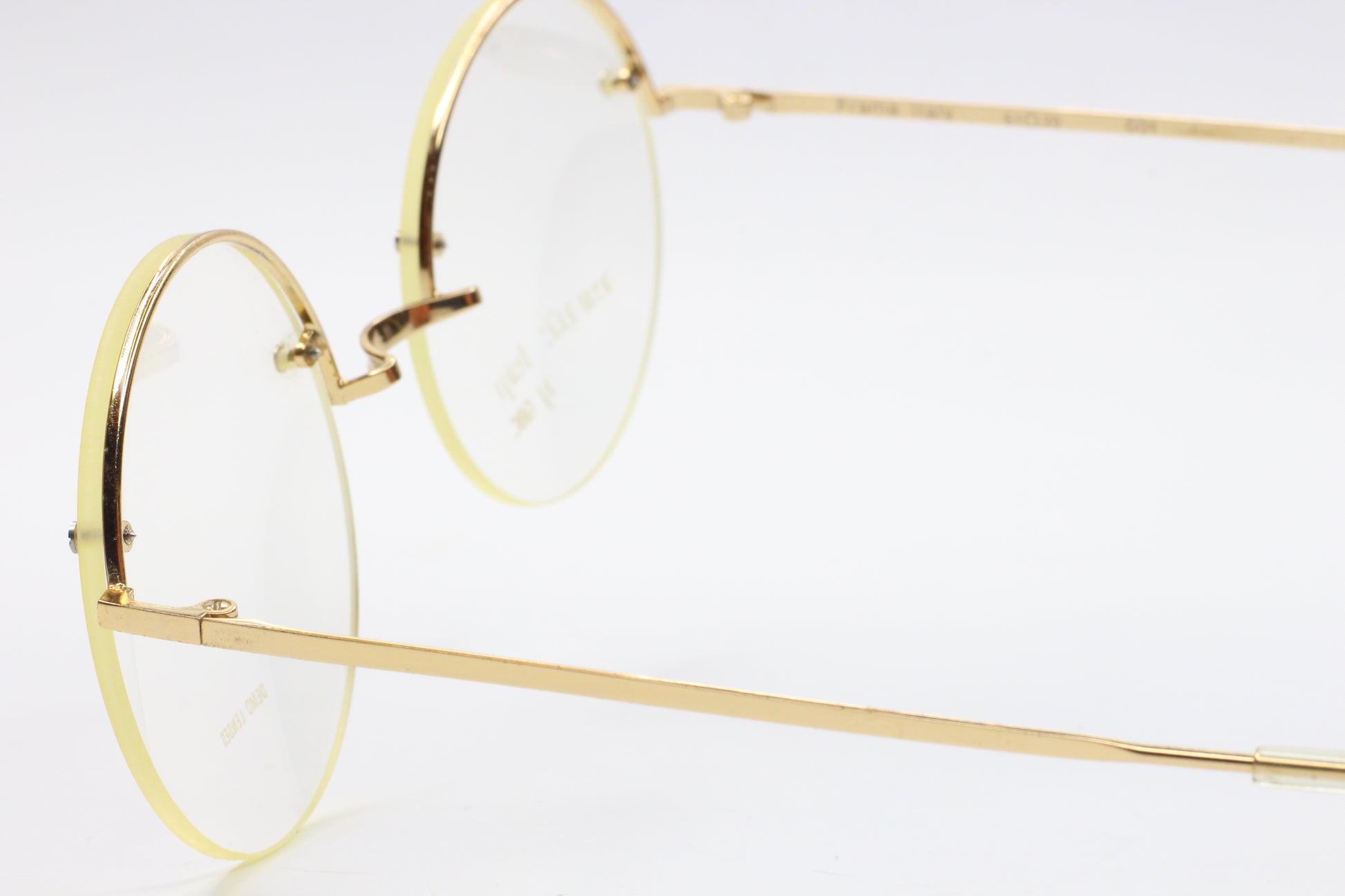 New Optic Design Mod. 3456 Gold Semi Rimless Italy Eyeglasses Optical Frames ABC Optical Eyeglasses