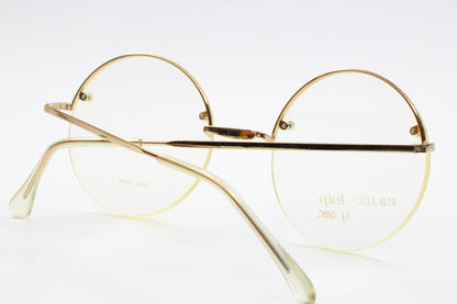 New Optic Design Mod. 3456 Gold Semi Rimless Italy Eyeglasses Optical Frames ABC Optical Eyeglasses