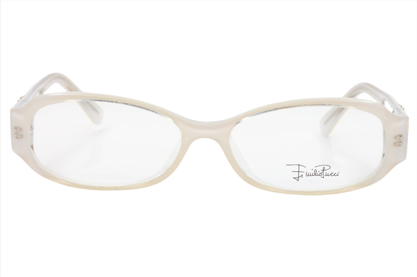 Emilio Pucci EP2613R 110 Italy Designer Authentic Eyeglasses 53MM 53-15-135 Off-White Acetate Optical Frames ABC Optical Eyeglasses