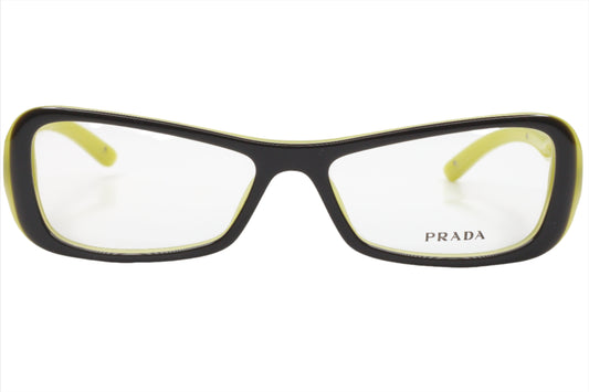 Prada VPR22L 6BC-1O1 Black & Green Acetate Designer Italy Eyeglasses 51-15-132 Black & Green Acetate Optical Frames ABC Optical Eyeglasses