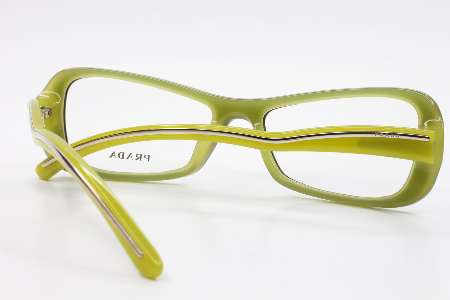 Prada VPR22L 6BC-1O1 Black & Green Acetate Designer Italy Eyeglasses Optical Frames ABC Optical Eyeglasses