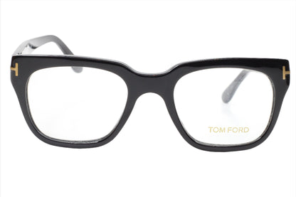 Tom Ford TF5216 001 Glossy Black Gold Luxury Italy Eyeglasses 48mm 48-19-145 Black Acetate Optical Frames ABC Optical Eyeglasses