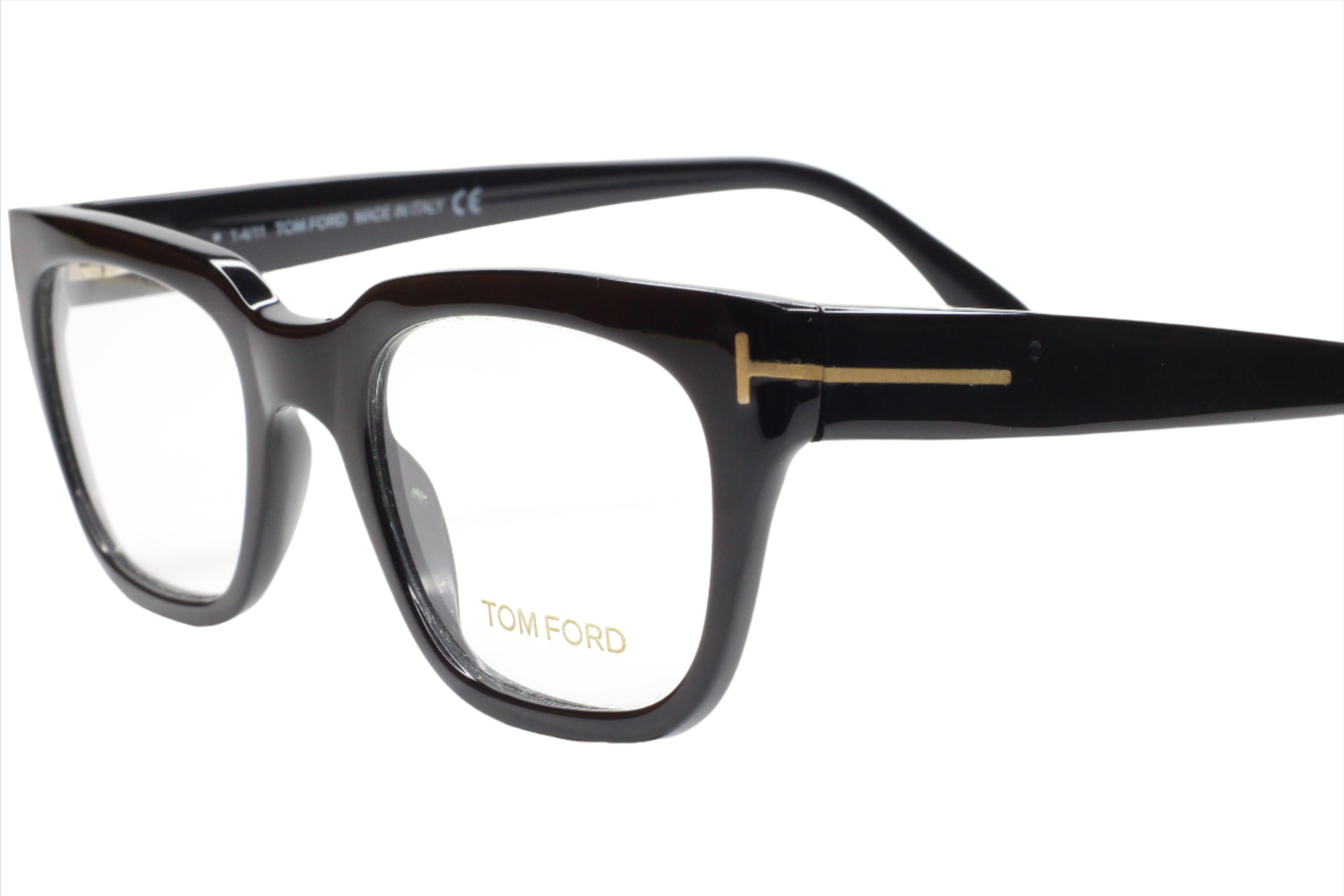 TOM FORD サングラス TF5216 001 Tom Ford TF5216 001 Glossy Black Gold Luxury Italy Eyeglasses 48mm