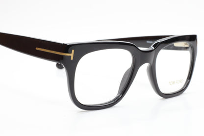 Tom Ford TF5216 001 Glossy Black Gold Luxury Italy Eyeglasses 48mm Optical Frames ABC Optical Eyeglasses