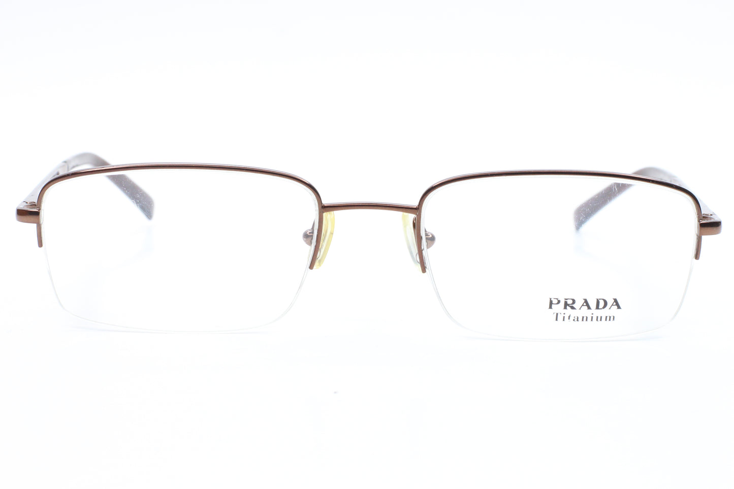 Prada VPR69H Bronze Groove Titanium Designer Italy Eyeglasses 51-19-135 Bronze Titanium Optical Frames ABC Optical Eyeglasses