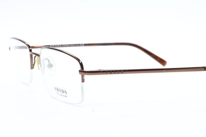 Prada VPR69H Bronze Groove Titanium Designer Italy Eyeglasses Optical Frames ABC Optical Eyeglasses