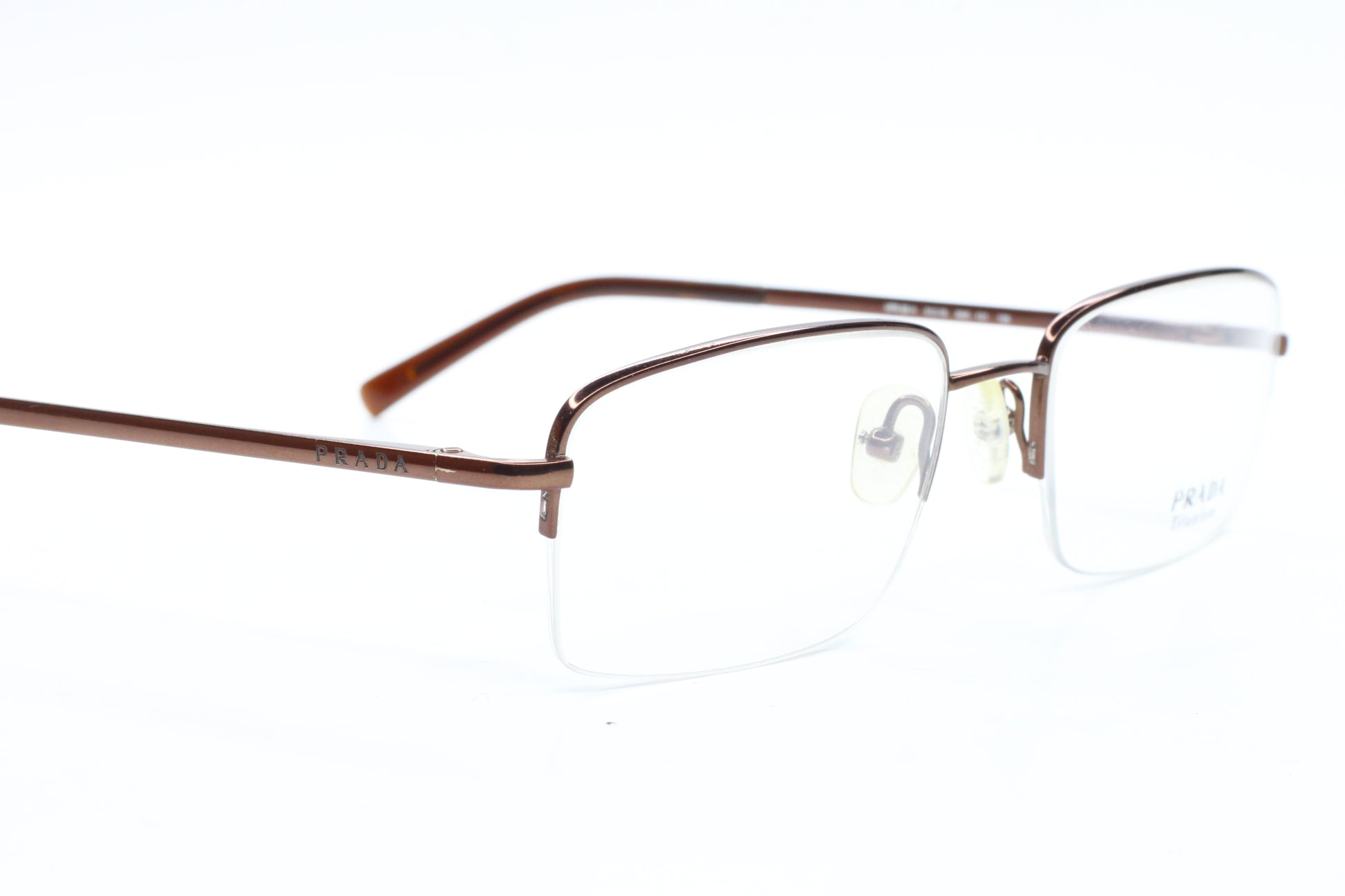 Prada VPR69H Bronze Groove Titanium Designer Italy Eyeglasses Optical Frames ABC Optical Eyeglasses