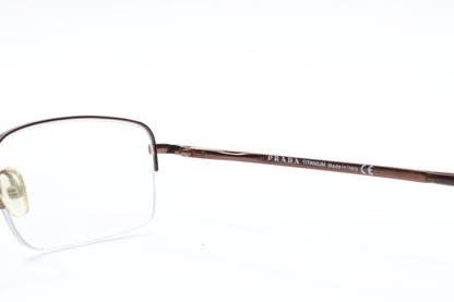 Prada VPR69H Bronze Groove Titanium Designer Italy Eyeglasses Optical Frames ABC Optical Eyeglasses