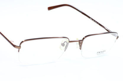 Prada VPR69H Bronze Groove Titanium Designer Italy Eyeglasses Optical Frames ABC Optical Eyeglasses