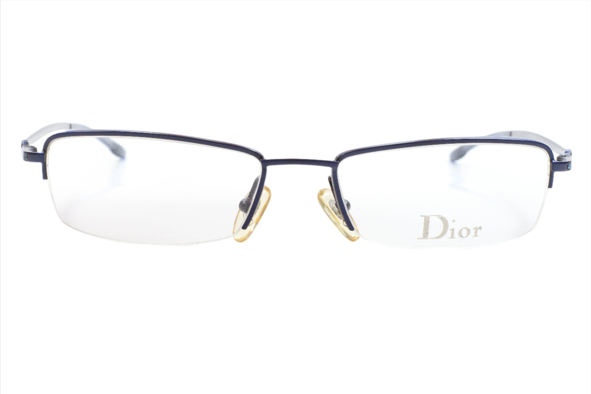 Christian Dior CD3627 HJ4 Blue Metal Semi-Rimless Italy Eyeglasses 51-17-135 Blue Metal Optical Frames ABC Optical Eyeglasses