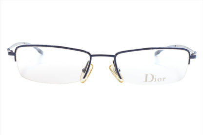 Christian Dior CD3627 HJ4 Blue Metal Semi-Rimless Italy Eyeglasses 51-17-135 Blue Metal Optical Frames ABC Optical Eyeglasses